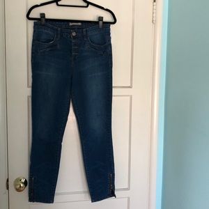 Free People Cropped Jean w/ Zipper detail